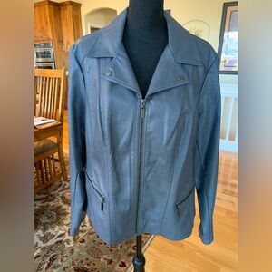 Alfani Women's Slate Faux Leather Jacket